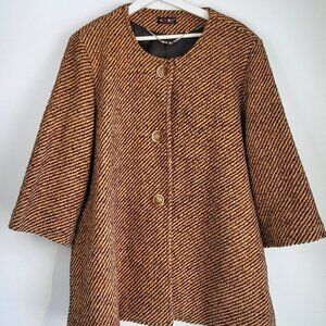 EXSY Italia Wool Tweed Jacket • Made in Italy • XL